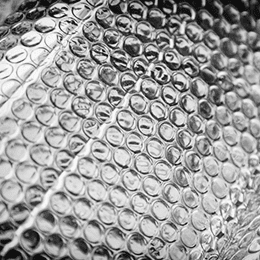 Specialized bubble: metalized, anti-static, cohesive and heavy duty.